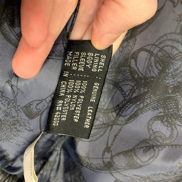 Vintage Y2K Black Bomber Oversized 100% Genuine Leather Off Duty Model Oversized - Picture 11 of 12